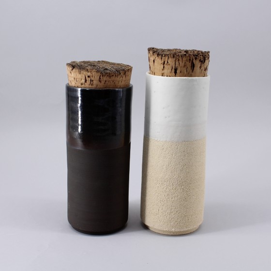 Boite grès noir ou vase Boite grès noir ou vase
