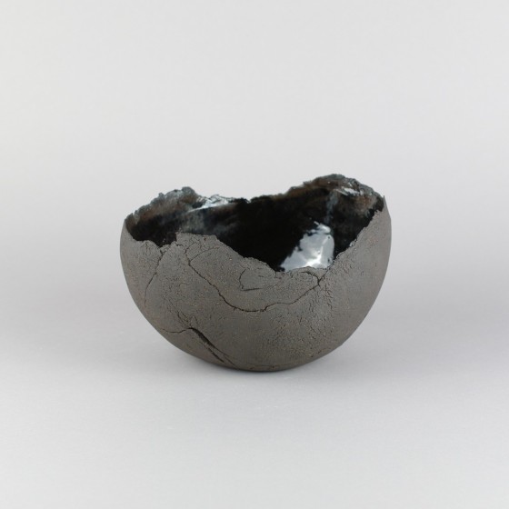 Mini black stoneware bowl...