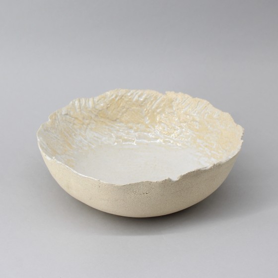 Bol fond plat "écorce"