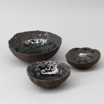 Bol " écorce " noir