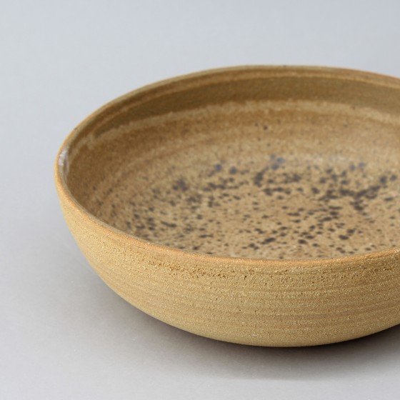 Assiette creuse grès roux