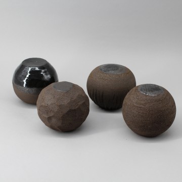 Présentoir boule noir