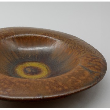 Assiette creuse "rousse et or"