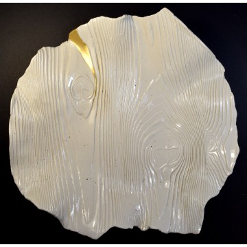 Assiette porcelaine kintsugi