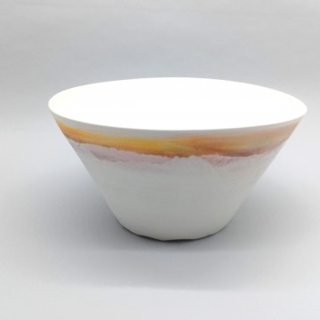 Porcelain salad bowl, conical