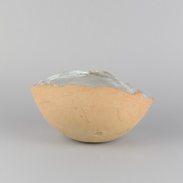 Sand-brown salad bowl